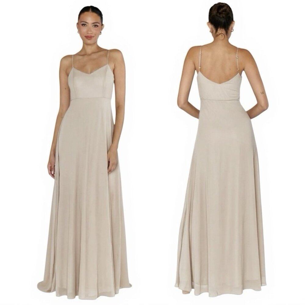 Show Me Your MuMu Faith Maxi Dress Medium Show Me The Ring Crisp Chiffon *FLAWED